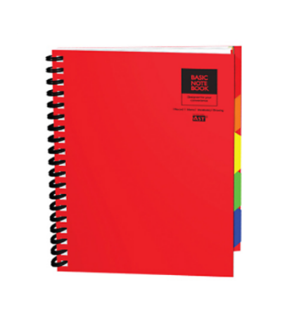 [Alpha] Index Laminated Notebook 135 sheets (178*258mm) Black/Red