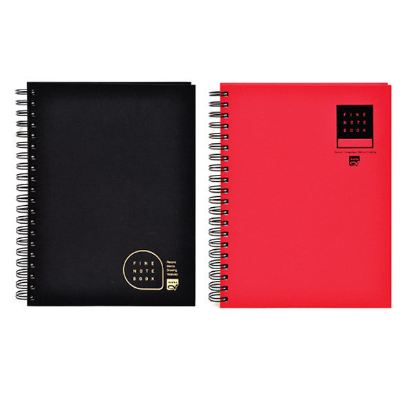 [Alpha] Index Laminated Notebook 135 sheets (178*258mm) Black/Red