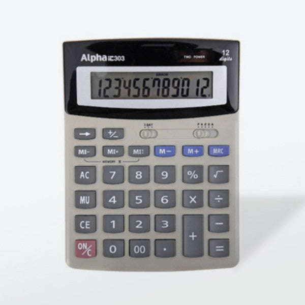 [Alpha]  Desk Top Digital Calulator, , Large, Type IC-303, 12 Level