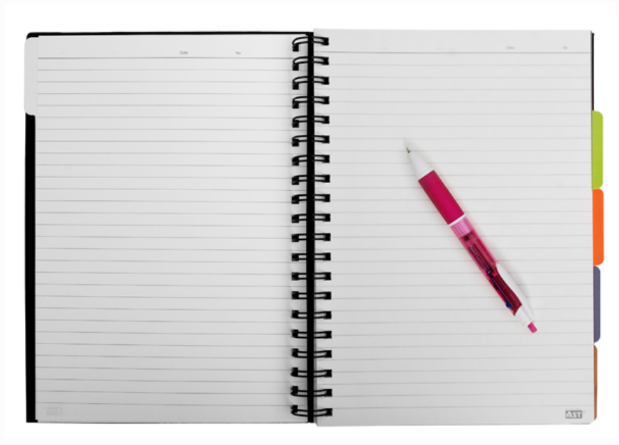 [Alpha] Index Laminated Notebook 135 sheets (178*258mm) Black/Red